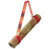 Yogamatten-Tragegurt Pitta über die Schulter oder Rücken zu tragen – handgemachtes Accessoire aus Mysore.