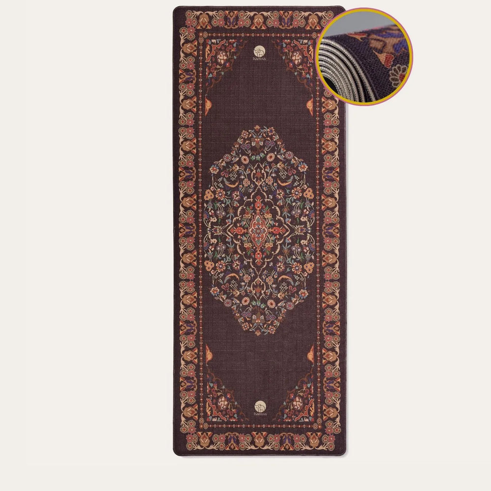 Shiva Hamsa Yogamatte aus Naturfaser und Naturkautschuk – natürliche, rutschfeste Yogamatte im Vollbild