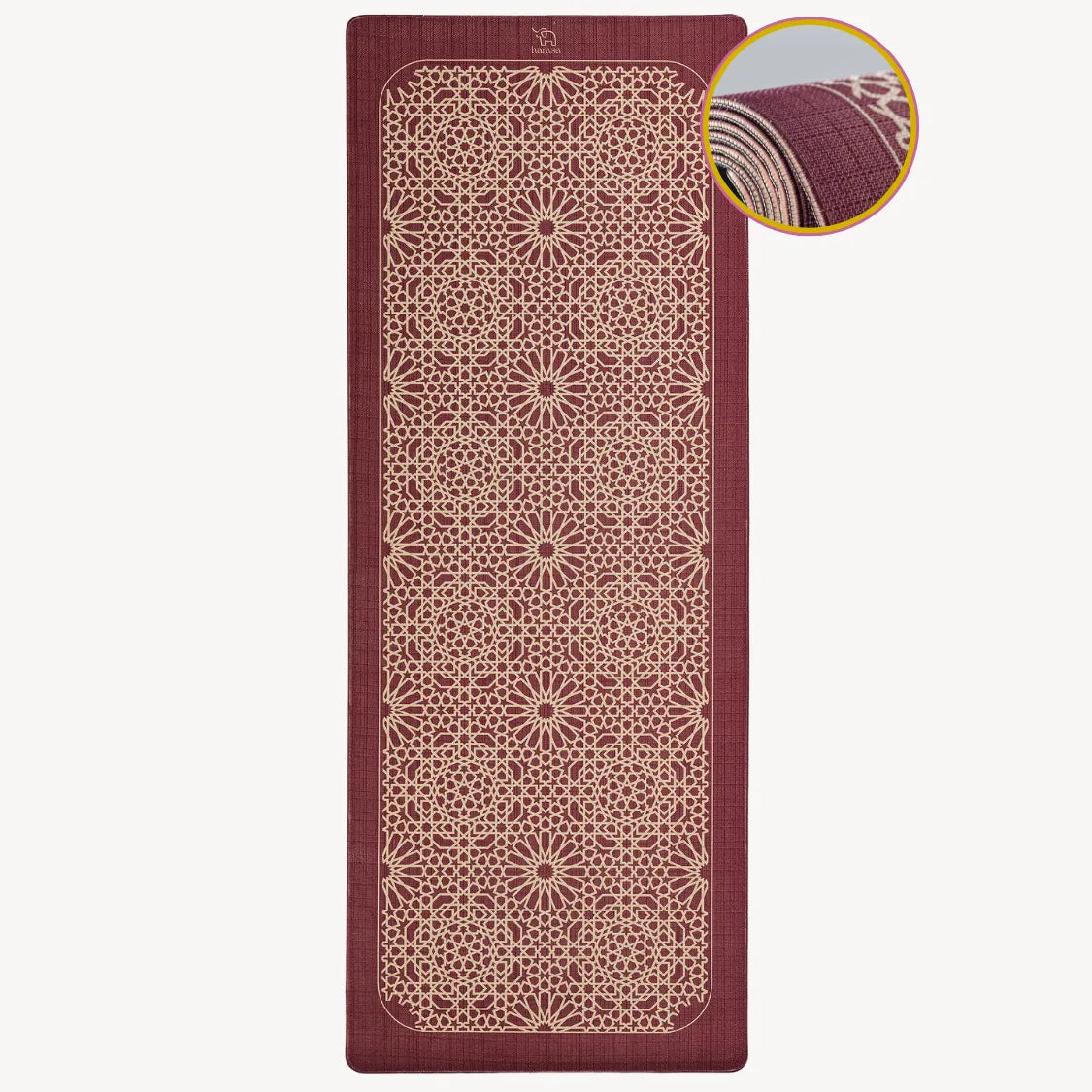 Rutschfeste eco Yogamatte mit Blume des Lebens Muster