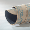 Nachhaltige Yogamatte blau mit rutschfestem Material und Elefantenmotiv