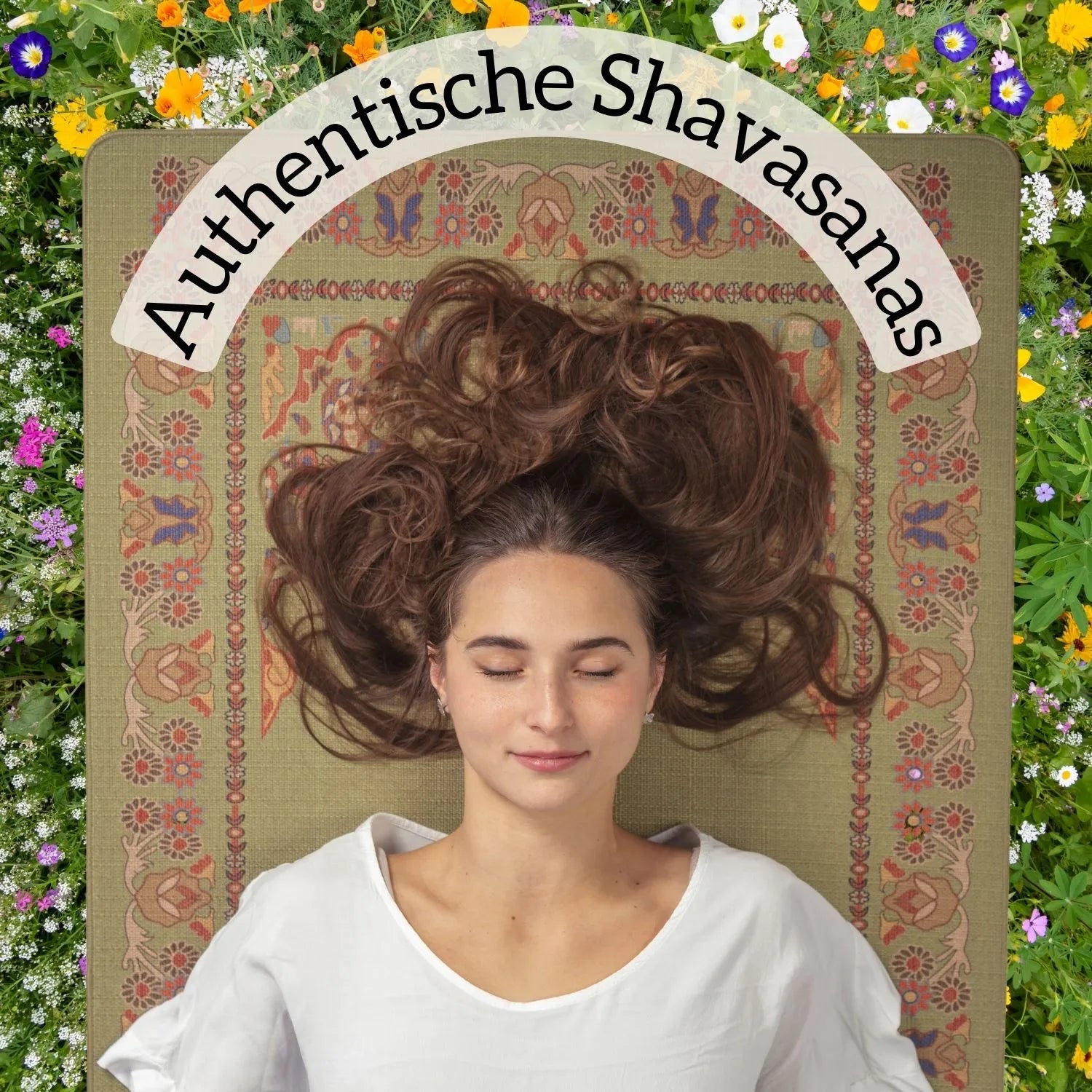 Shavasana auf natuerlicher Yogamatte Shakti