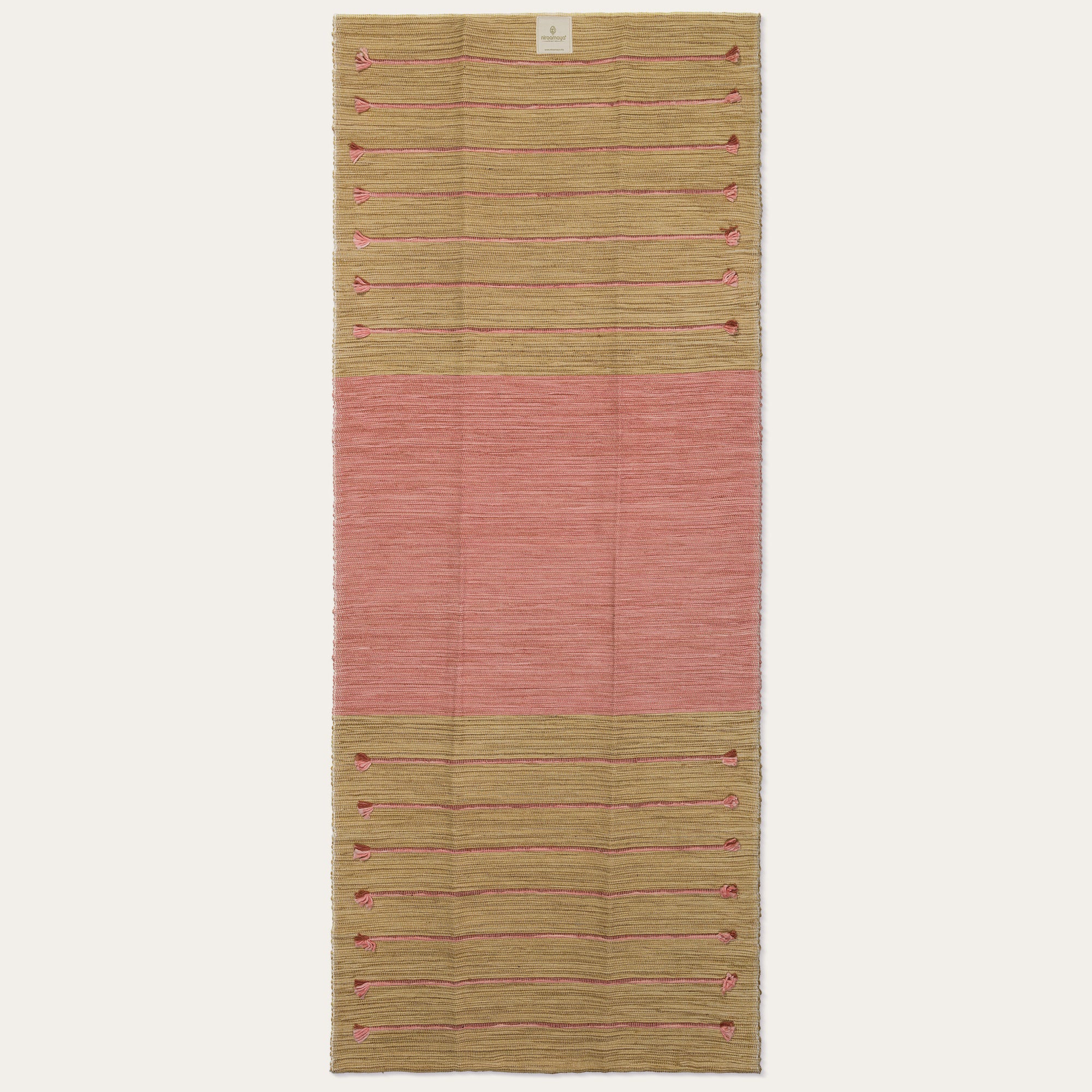Surya Rose Ayur Vastra Yogamatte aus Bio-Baumwolle und Jute mit ayurvedischer Kräuterfärbung
