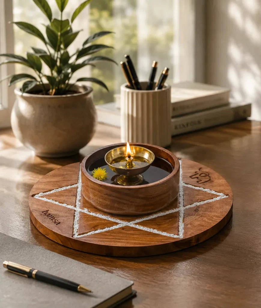 Yoga- und Meditationslampe mit geometrischer Anordnung der fünf Elemente für Zuhause und Büro